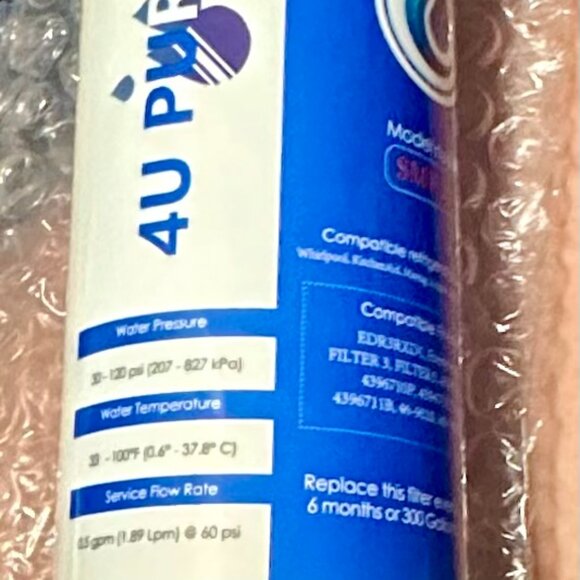 4U PURE REPLACEMENT WATER FILTERS - Picture 4 of 6